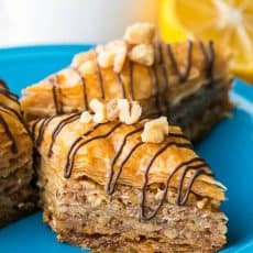 This baklava is flaky, crisp, tender and I love that it's not overly sweet. No store-bought baklava can touch this! | natashaskitchen.com