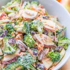 Broccoli Salad in a bowl