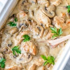 Creamy Chicken and Mushroom Casserole