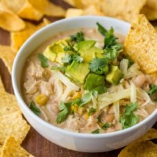 White Chicken Chili in bowl