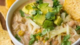 White Chicken Chili in bowl