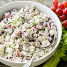 Chicken salad in bowl