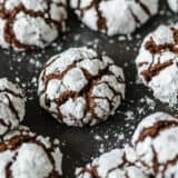 Chocolate Crinkle Cookies served on platter