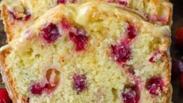 Cranberry Bread with Orange Glaze