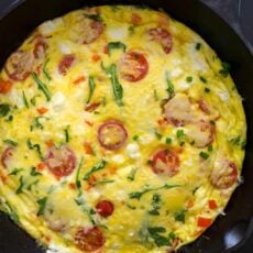 Frittata recipe in skillet