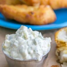 Try this quick and easy tartar sauce recipe and you'll never want store-bought again! | NatashasKitchen.com